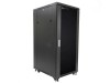 Picture of 27U Server Rack Cabinet, 23"W x 39"D x 54"H, Tempered Glass Front Door, Solid Rear Door, Removable Side Panels, Knockdown
