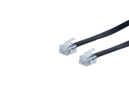 Picture of RJ12 6P6C Straight-Through Modular Telephone Cable, 4 ft