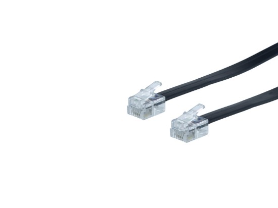 Picture of RJ12 6P6C Straight-Through Modular Telephone Cable, 4 ft