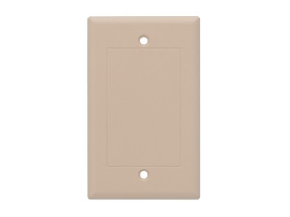 Picture of Single-Gang Keystone Wall Plate, Blank, Beige