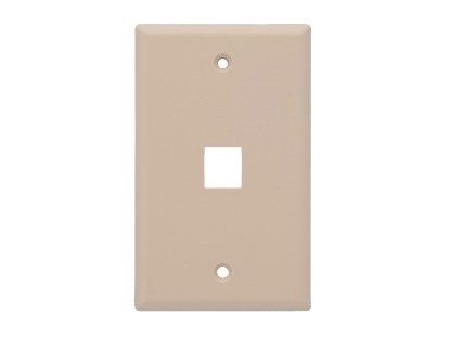 Picture of Single-Gang Keystone Wall Plate, 1-Port, Beige