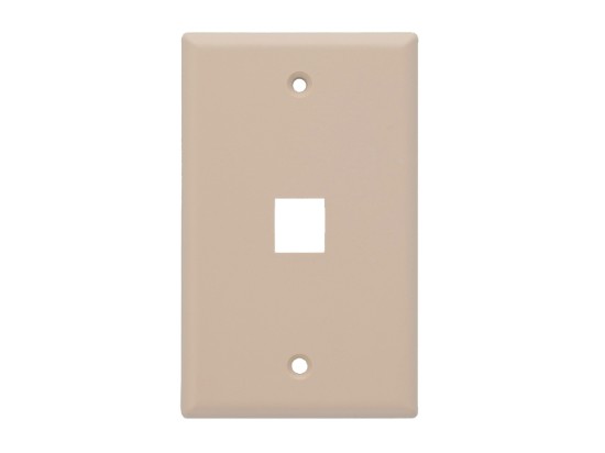 Picture of Single-Gang Keystone Wall Plate, 1-Port, Beige