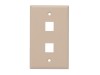 Picture of Single-Gang 2-Port Keystone Wall Plate – Beige