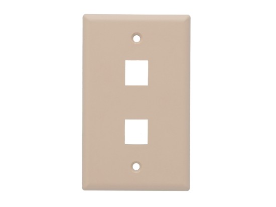 Picture of Single-Gang 2-Port Keystone Wall Plate – Beige