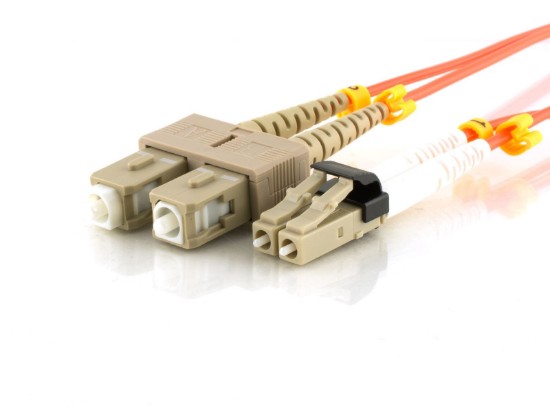 Picture of Multimode Duplex Fiber Optic Patch Cable (50/125) - Mini LC to SC
