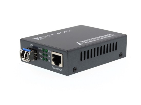 Picture of Gigabit Fiber Media Converter - 1000Base-LX, Multimode, 550m, 1310nm, PoE