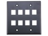Picture of 8-Port Dual-Gang Keystone Faceplates