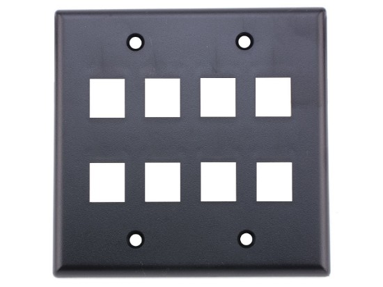 Picture of 8-Port Dual-Gang Keystone Faceplates