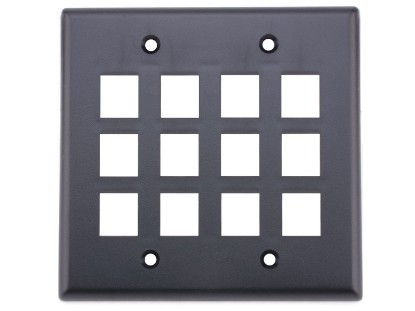 Picture of 12-Port Dual-Gang Keystone Faceplates