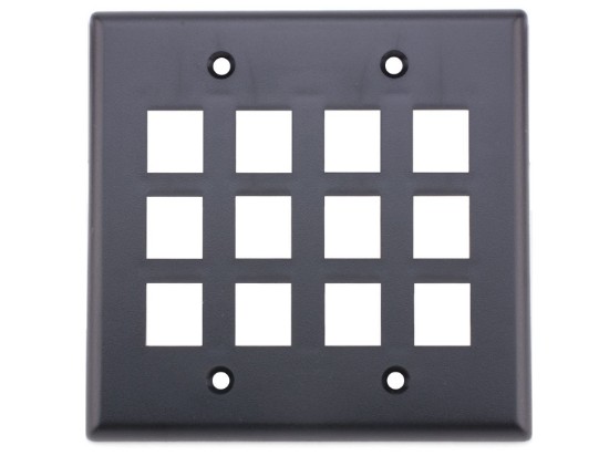 Picture of 12-Port Dual-Gang Keystone Faceplates
