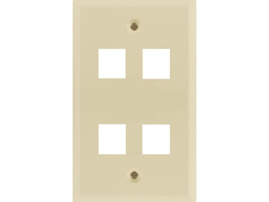 Picture of 4-Port Single-Gang Keystone Faceplates