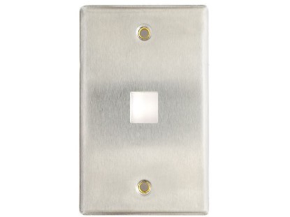 Picture of Stainless Steel Single-Gang Keystone Faceplates