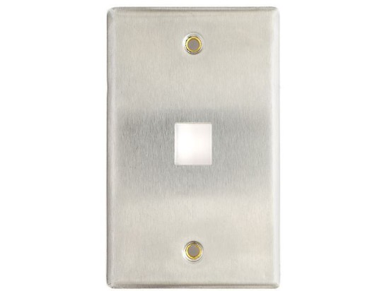 Picture of Stainless Steel Single-Gang Keystone Faceplates