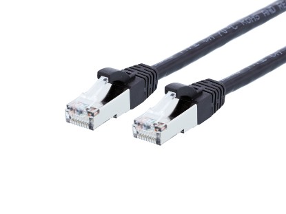 Picture of Black Booted CAT8 Ethernet Patch Cables
