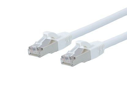 Picture of White Booted CAT8 Ethernet Patch Cables